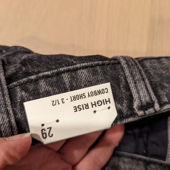 Women's Black Denim Shorts - Picture 5 of 7